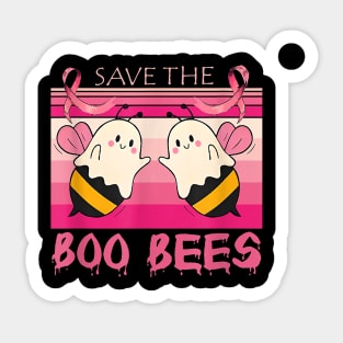 Save The Boo Bees Halloween Funny Breast Cancer Awareness Sticker